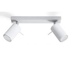 Sollux Lighting Ring 2 - Lampadario in acciaio, colore: Bianco