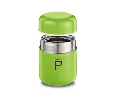 Pioneer, Thermos ermetico per Cibo, Borraccia a Forma di Capsula, Acciaio Inossidabile, Green, 280ml