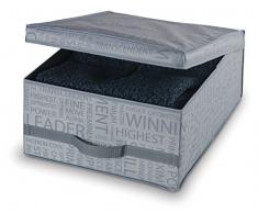 Domopak Living Scatola Guardaroba, Grigio, 35 X 45 X 18