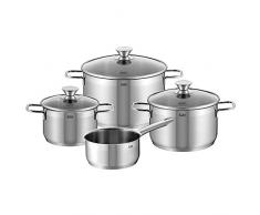 Silit Pentola Set di 4Â pezzi di Pisa schuett bordo vetro coperchio in acciaio inox lucidato induktionsgeeignet lavabile in lavastoviglie