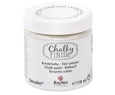 Rayher vernice a gesso Chalky Finish, 118 ml bianco a base dÂÂacqua vintage shabby chic decorazioni mobili oggetti fai da te