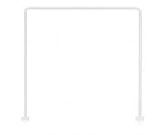 kela Cant 20994 Bastone per Tenda Doccia, in Alluminio, 90x90x90 cm, Colore: Bianco