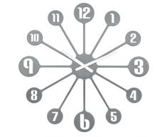 Koziol Pinball Orologio da Parete, Grigio, 3.2x45x45 cm