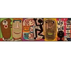 Wash+Dry - Tappeto Think Positiv 60x180, Colorato