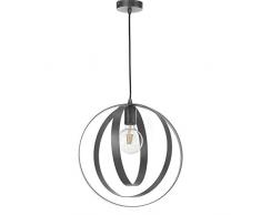 ONLI Lampada da soffitto a Una Luce, Grigio Metallizzato