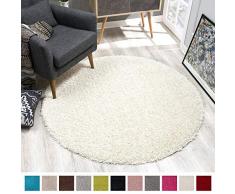 SANAT - Tappeto rotondo in polipropilene, 150 cm, colore: Crema