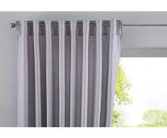 Gardinenbox Vorhang Passanti nascosti Cationic Â»JenaÂ« Effetto Lino, Tenda con fermatenda, 100% Poliestere, Argento, HxB 250x140 cm