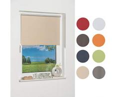 K-home Tenda a Pannello 541849 â 2 Klemmfix Mini Oscurante, Tessuto, Tessuto, Beige, 60 x 150 cm