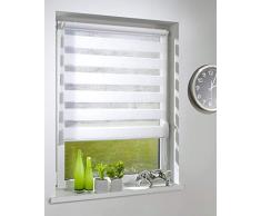 DecoProfi Deco/DR10065160Â Duo - Tenda con Doppio Tessuto, con Sistema di Supporto a Clip, 61Â cm di Larghezza x 65Â cm, Colore: Bianco