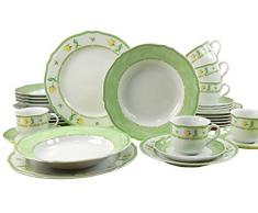 Creatable 11561 Serie Alba Spring Rose, Servizio di stoviglie, 30 pz