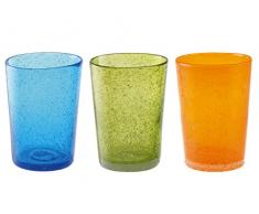 Home 8700 Bicchieri Bibita, Multicolore, 46 cl, 3 unitÃ 