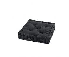 COTON dintÃ©rieur Cotton Panama - Cuscino da Pavimento, 45 x 45 x 10 cm, Colore: Nero