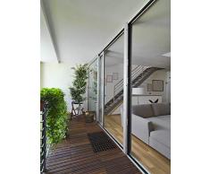 andiamo - Tappetino ad Anello in Gomma, Gomma Morbida, Nero, 60x80 cm