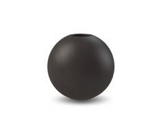 Cooee Design Ball Vase Vaso, Ceramica, Nero, 8 cm