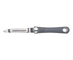 Kitchencraft pelapatate Professionale, con Impugnatura Morbida, (17,5Â cm), Acciaio Inossidabile, Silver/Grey, 22.2 x 2.1 x 1.6 cm