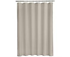 AmazonBasics - Tenda da doccia Plain Weave in poliestere, grigio tempesta (storm grey), 183 x 183 cm