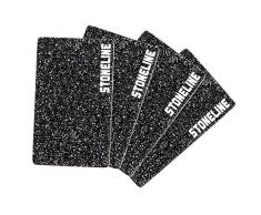 Stone Line 16987Â Set Tagliere, Rettangolare, 4Â Pezzi, Vetro, 26.7Â x 16.5Â x 4.7Â cm, Colore