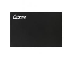 KalaMitica Cuisine Design, Lavagna Magnetica Antracite Acciaio Scrivibile con Gessetti. Dimensioni 56x38x0,12cm