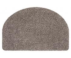 andiamo Samson - Zerbino lavabile per interni, Cotone, granito, halbrund 50 x 75 cm