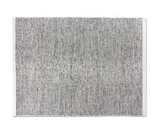 LIFA LIVING Tappeto fatto a mano, stile vintage, 70% lana e 30% cotone, 140 x 200 cm (nero/bianco), 200 x 140 cm