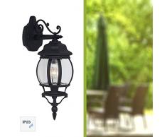 Brilliant Istria 48682/06 - Lampada da parete da esterni, per 1 lampadina E 27 max. 53 W, in alluminio pressofuso e vetro, colore: Bianco/Trasparente