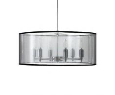 Wink Design Elizabeth Lampadario 6 Luci E14, 40 W, Grigio