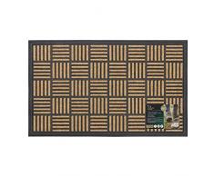 JVL Vienna - Zerbino in Gomma, Resistente, con Retro in Gomma, 100% Polipropilene, Quadrati, 45 x 75 cm