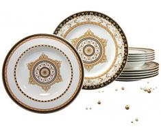 Creatable Majestosa - Set di stoviglie da 12 pz, Colore: Nero