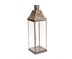 Insideretail Lanterna, Finitura in Rame Anticato, 14 x 14 x 46 cm