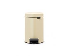 Brabantia Pedal Bin Newicon Pattumiera, Acciaio, Almond, 3 Litri