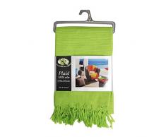 Nuances Du Monde - 3006695, Copridivano , 180 X 220 Cm , Lana , Cotone Tessuto , Verde