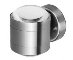 Lutec Crystal Lampada da Esterno a LED Integrato 10 W, Grigio, 8 x 10 cm