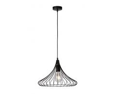 Lucide 02402/40/30Â A to e, Lampadario da soffitto, ferro, 60Â W, E27, Nero diametro 39,5Â x 156Â cm
