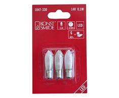 Konstsmide lampadina LED Confezione da 3Â di Natale, 14Â V, 0,2Â W, E10Â vite filettatura 1047Â âÂ 330