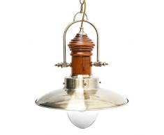 Relaxdays Lampadario da Soffitto, Stile Industriale, Steampunk E27, 40 W, Ottone, 35 x 35 x 106 cm