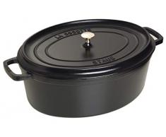 STAUB Cocotte Casseruola Ovale, Ghisa, Nero, 27 cm