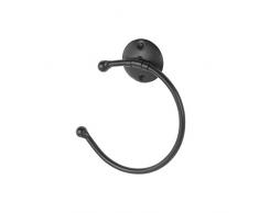 FERIDRAS Siena Anello Portasalviette, Ferro, Nero Canna di Fucile, 5x27x19 cm