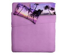 Ipersan Piume Completo fotografico Fine Art Piume matrimoniale, Cotone, Grigio federe multicolore, Matrimoniale