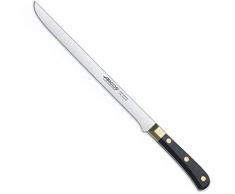 Arcos Serie Regia - Coltello Prosciutto - Lama Acciaio Inossidabile Nitrum 250 mm - Manico Polioxymetilene (Pom) Colore Nero e Oro