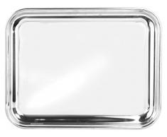 Pinti Inox PINTI Vassoio Rettangolare Bar Inox 32X25 Arredo Tavola, Acciaio Inossidabile