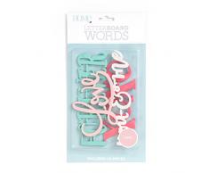 Die Cuts With View - Bacheca per Lettere, in Materiale Sintetico, Multicolore, 24,1 x 12,7 x 1,3 cm