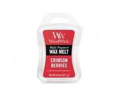 Woodwick 57080 Candela Wax Melt Bacche, Cera, Rosso Cremisi, 7x2 cm, 12 unitÃ