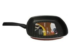 ALLUFLON Zecchino Bistecchiera Antiaderente, 28 x 28 cm, Alluminio, Arancio