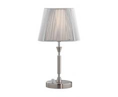 Ideal Lux Paris TL1 Lampada, Small, Argento