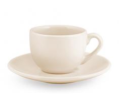 H&H 4297202 Tazze Caffe, Cromatico, Avorio, 6 Pezzi, Ceramica, 13x13x6 cm