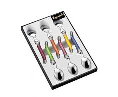 Laguiole I7212P6-NT, Scatola 6 Cucchiaini da caffÃ©, 6 colori pastello