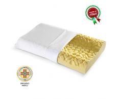 Goldflex Guanciale Gold Biosoia Orto, Cuscino Cervicale Memory Soia Ortopedico Ultra Traspirante Ideale per Chi Suda Lavabile in Lavatrice Dispositivo Medico Detraibile Anallergico Antibatterico