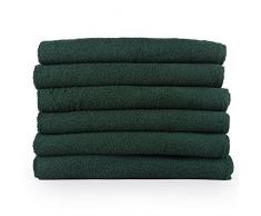 Westward Ho! 3110BDGN Asciugamano da Bagno in Cotone, Confezione da 6, 390GSM, Verde Scuro