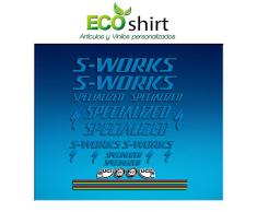 Ecoshirt N9-EHZ4-7KOF Adesivi Stickers S Works Specialized Aufkleber Decals Autocollants R84, Blu