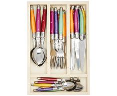 Laguiole Jean Dubost 07/13152 Set di posate, 24 pezzi, Multicolore